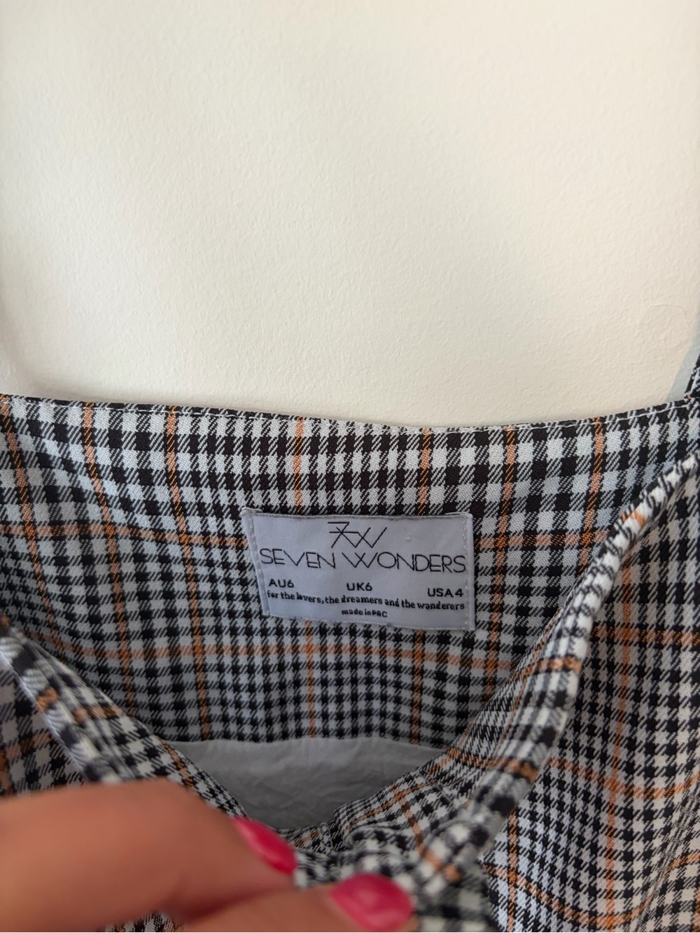 Plaid Button-Front Dress with Square Neck - Picture 10 of 13
